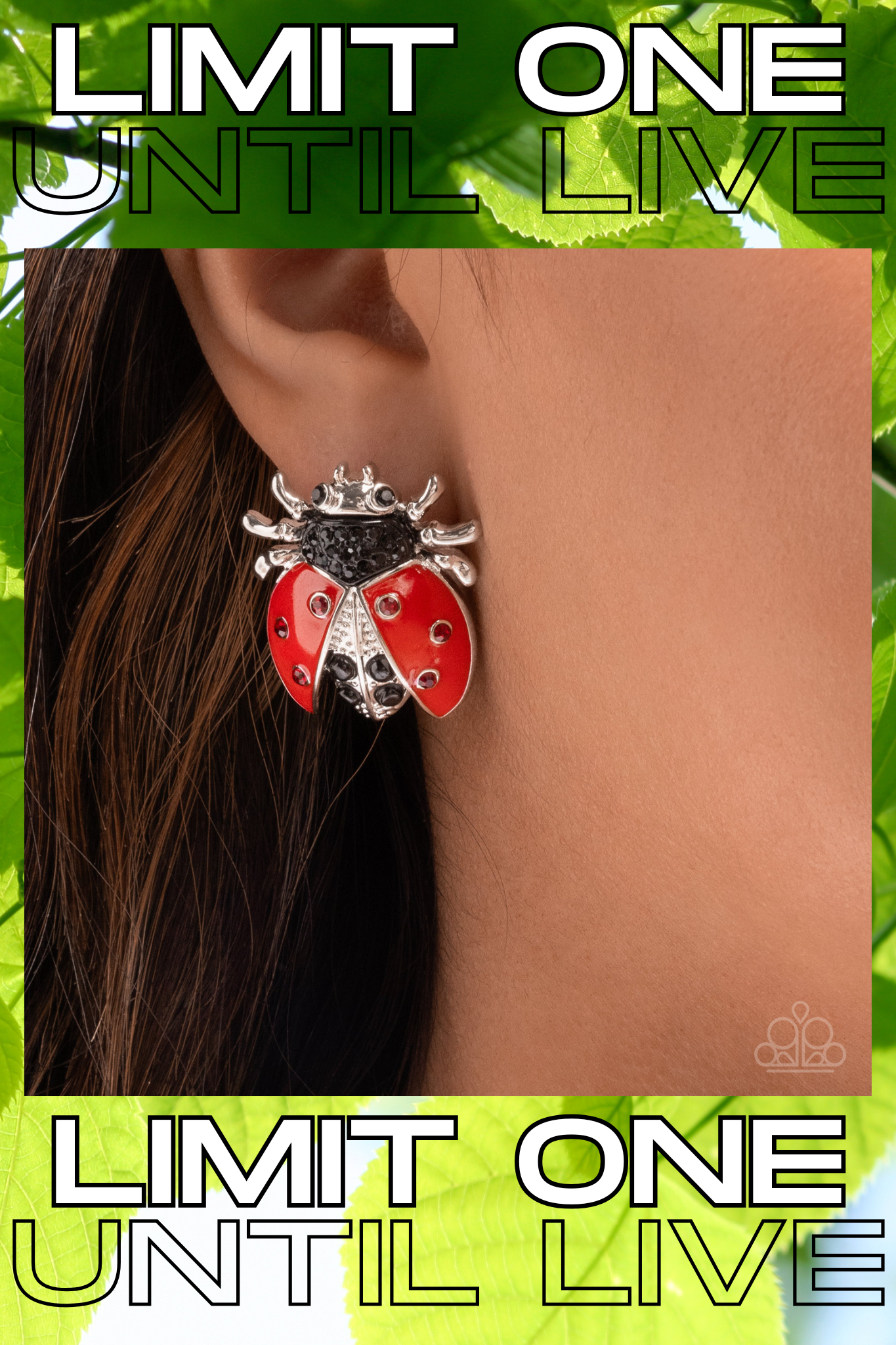 Paparazzi ~ Lavish Ladybug - Red Post Earrings