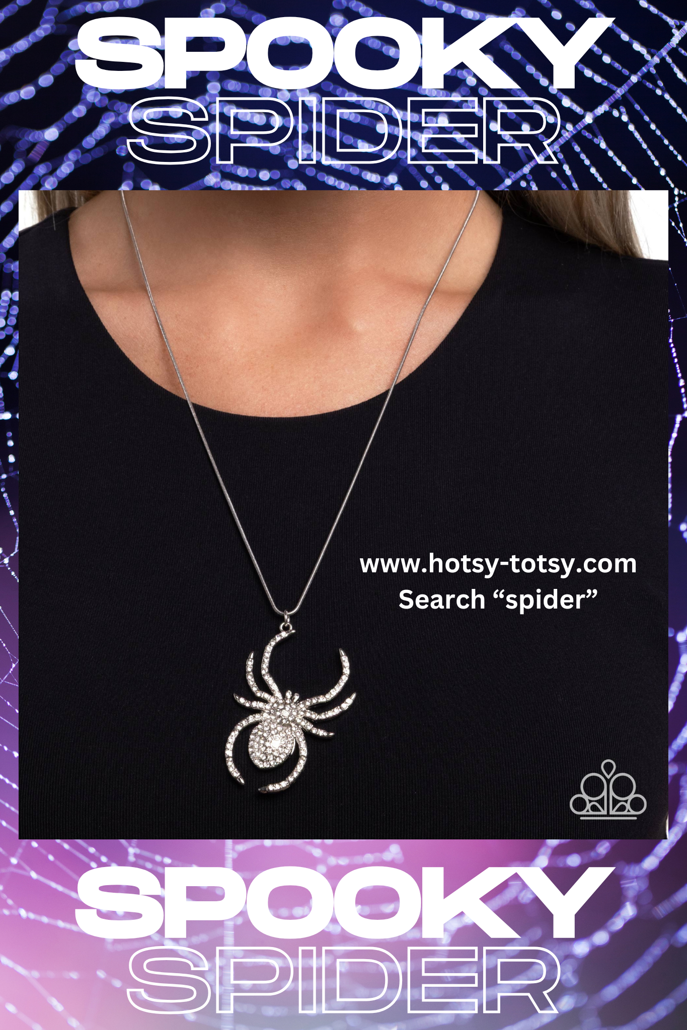 Paparazzi ~ Spider Story - White Necklace