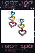 Paparazzi ~ Sweetheart Succession - Pink Post Earrings