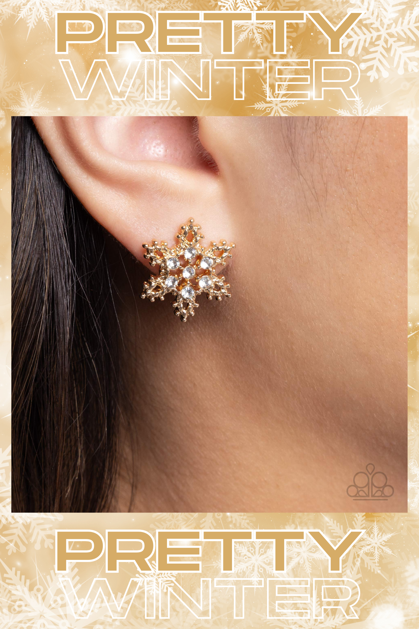 Paparazzi ~ Snowflake Spell Post Earrings