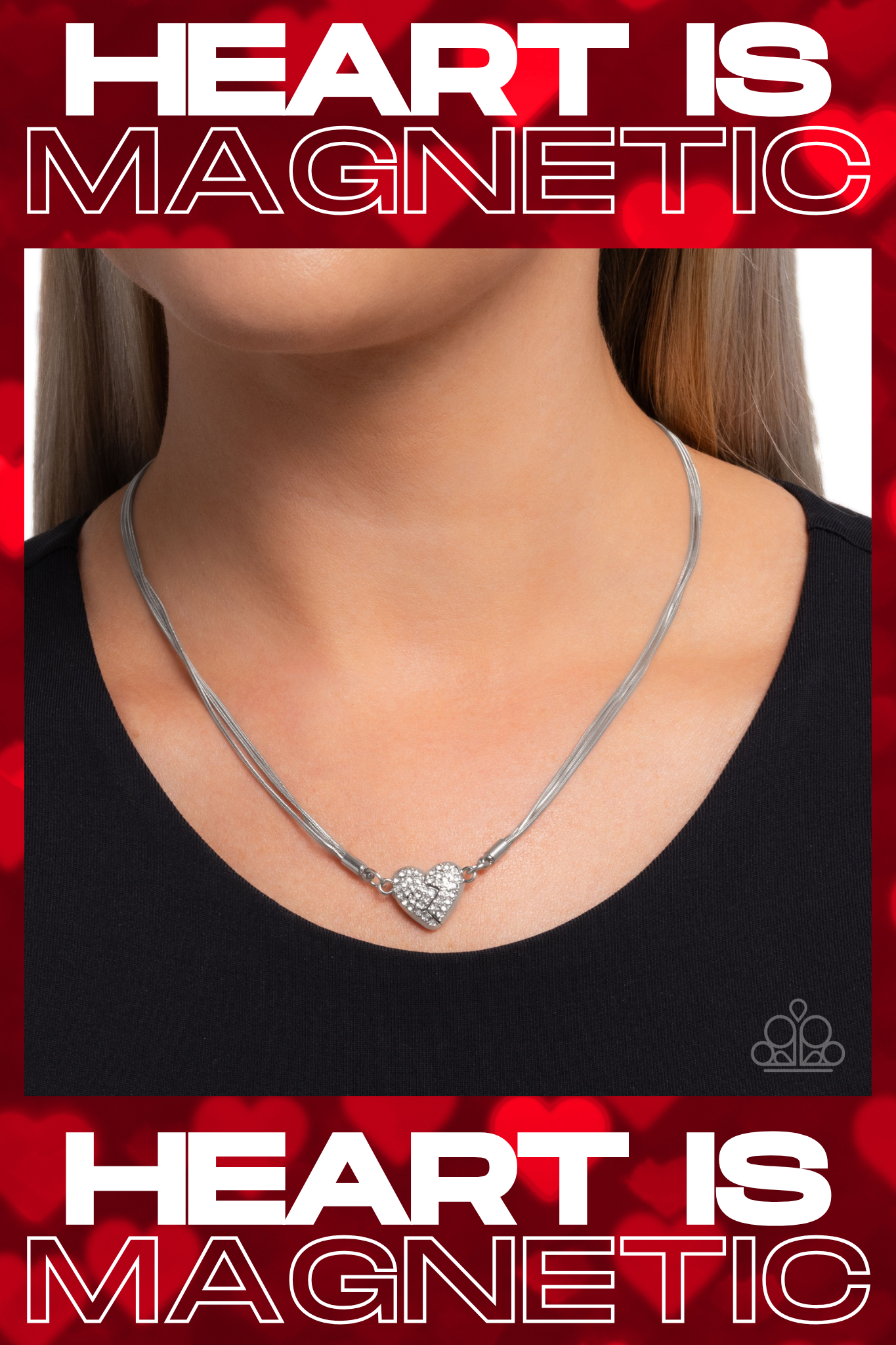 Paparazzi ~ Heartbroken Bling - White Necklace