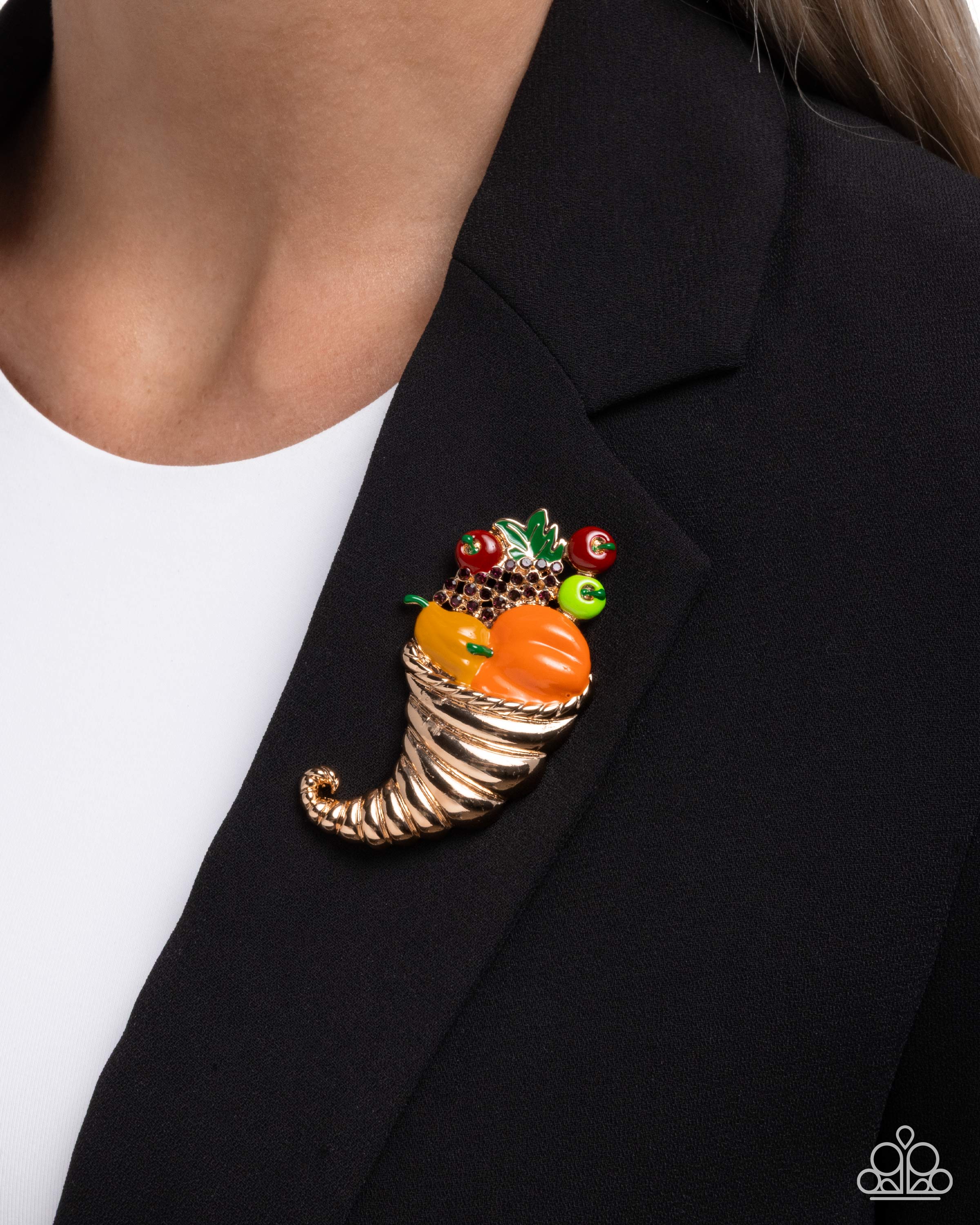 Paparazzi ~ Cornucopia Chic Brooch