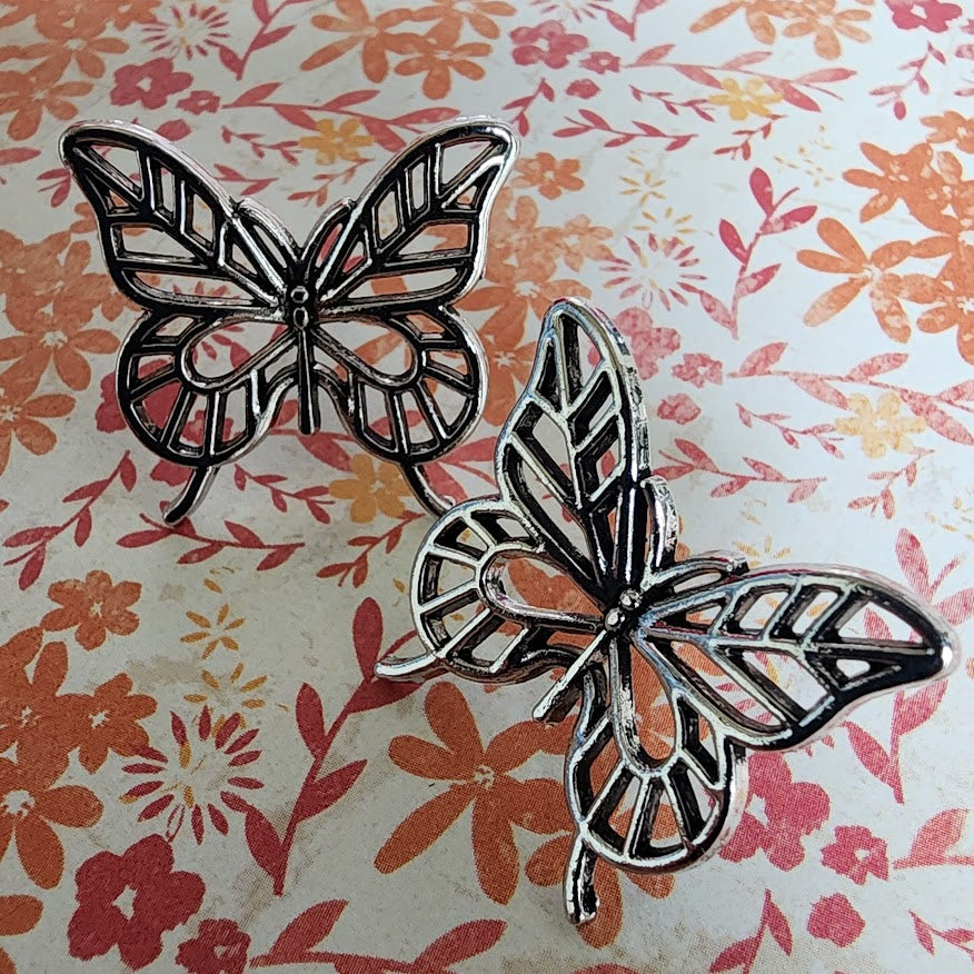 Paparazzi ~ High and FLIGHTY - Silver Post Earrings